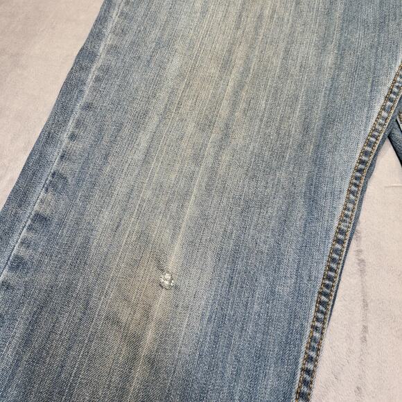 Levi's 559 Jeans Mens 38x30 Blue Relaxed Straight Denim Light Wash Faded Zip Fly - Picture 5 of 11